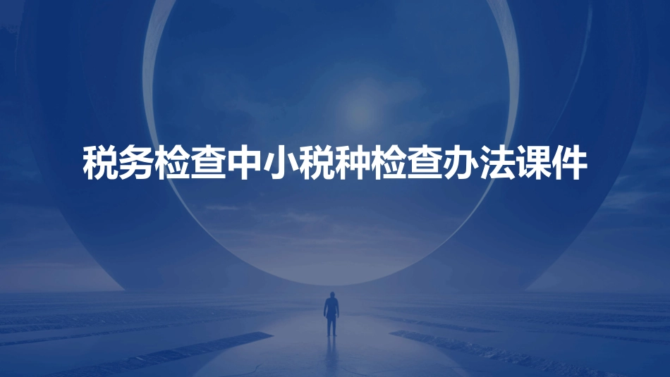 税务检查中小税种检查办法课件_第1页