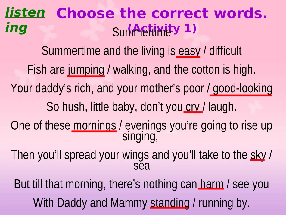 高中英语 Module 4 Music Listening课件 外研版选修6 课件_第3页