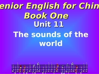 高中英语Unit 11The sounds of the world 试题