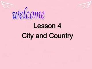 高中英语 Unit 1 Lifestyle Lesson4 City and Country课件 北师大版必修1 课件
