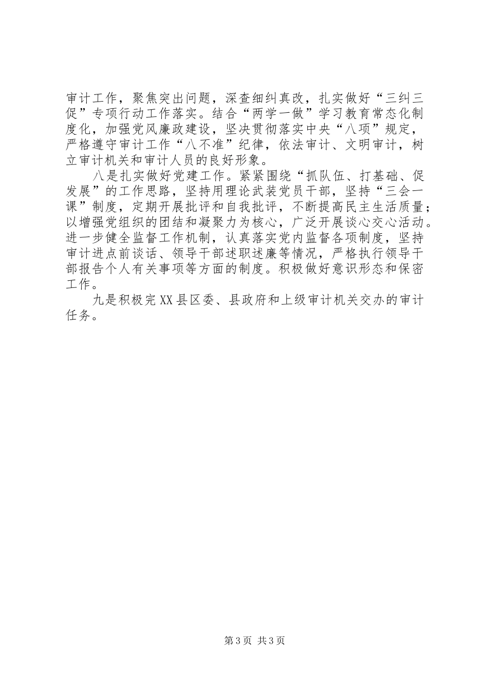县审计局XX年工作计划 _第3页