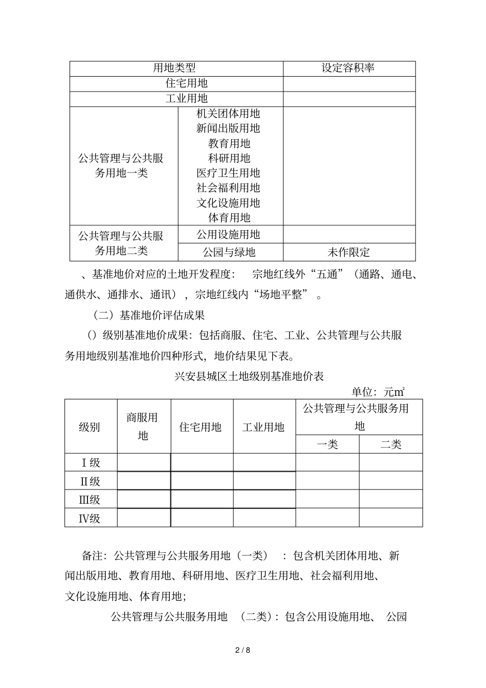 兴安城区土地定级与基准地价成果_第2页