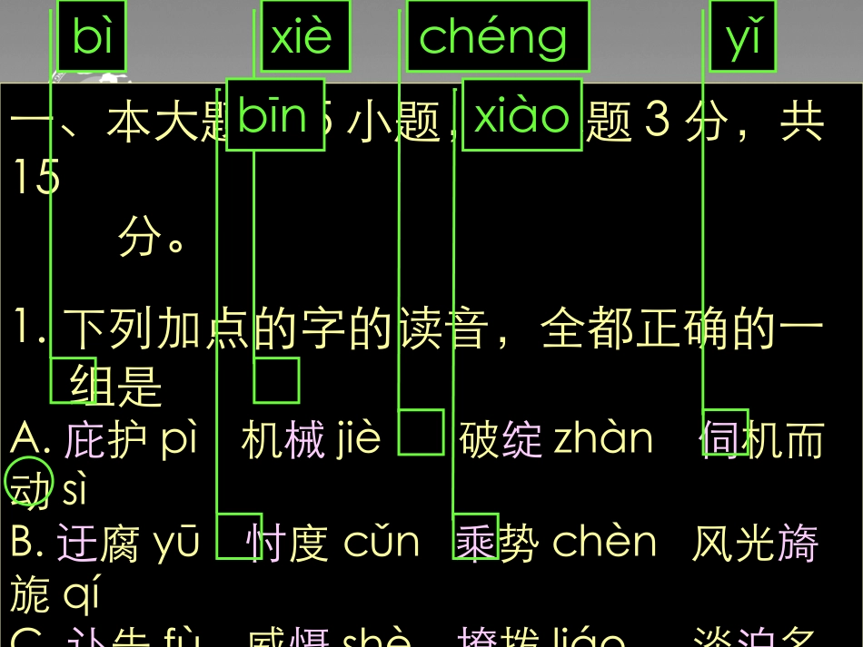 朝阳区高三语文期末试卷评析 课件_第3页