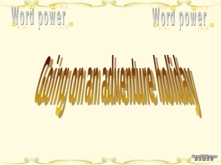 高一英语Unit2 Word power Module2 牛津英语 课件