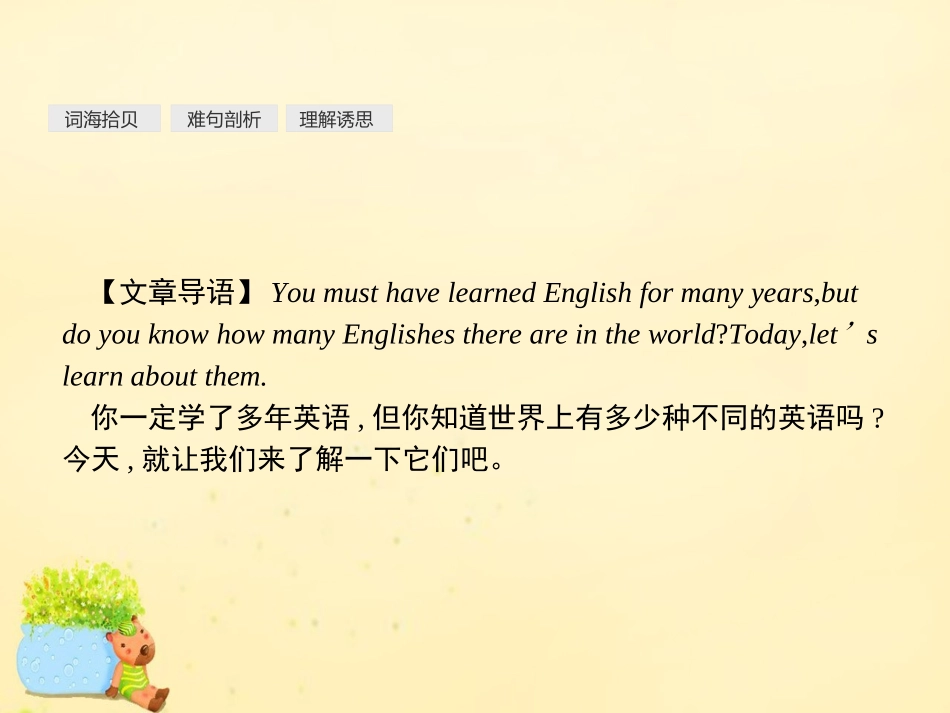 高中英语 Unit 2 English around the world Section Ⅰ Warming Up,Pre reading,Reading  Comprehending课件 新人教版必修1 课件_第2页