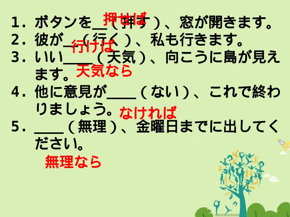 高三日语一轮复习 假定形练习课件_第3页
