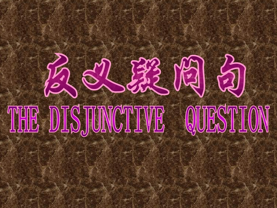 高三英语第一轮复习课件反义疑问句 新课标 人教版 课件_第1页