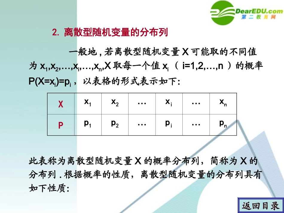 高考数学一轮复习 第10章(概率、统计与统计案例)离散型随机变量及其分布列精品课件_第3页