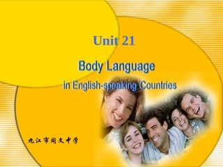 高一英语Unit21 body talk 新课标 人教版 课件