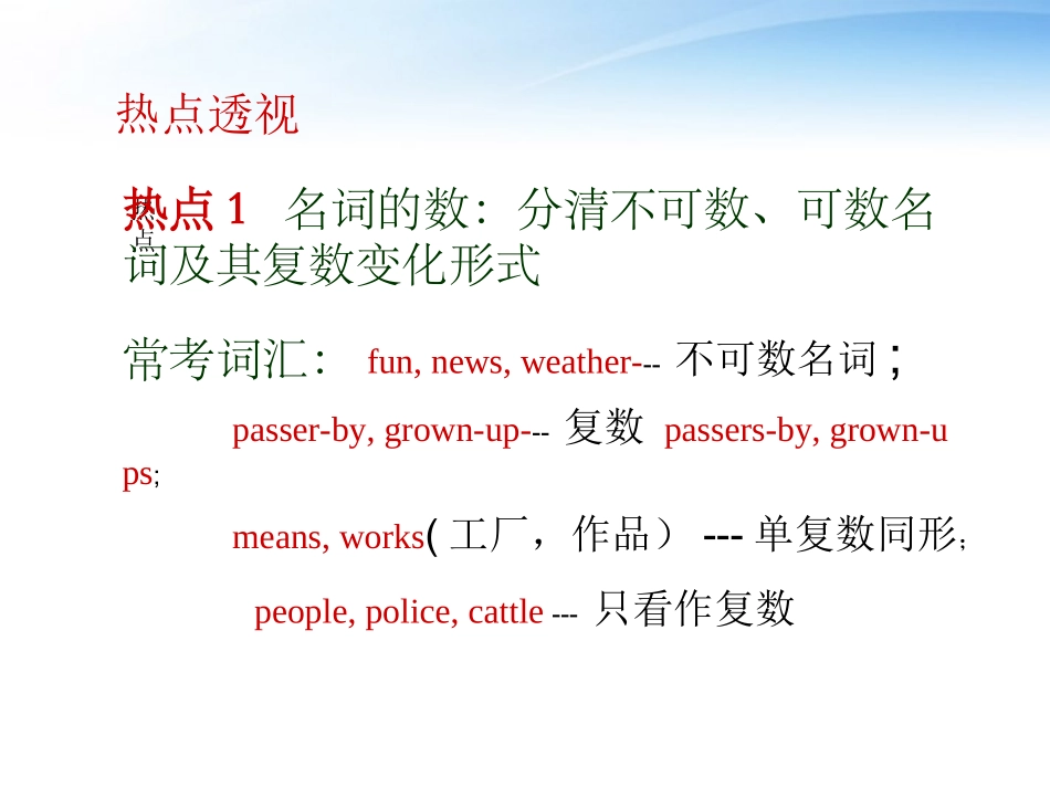 高三英语 语法名词与冠词课件 新人教版 课件_第3页