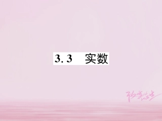 秋八年级数学上册 第3章 实数 3.3 实数练习课件 (新版)湘教版 课件