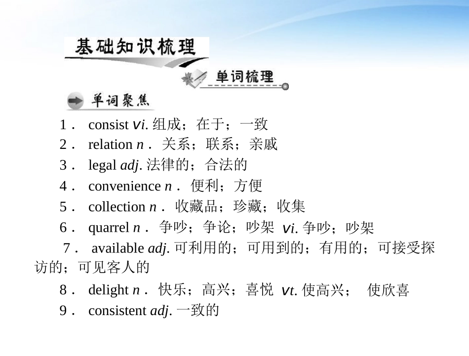 高考英语第一轮 基础知识梳理复习Unit2 The United Kingdom课件 新人教版必修5 课件_第2页