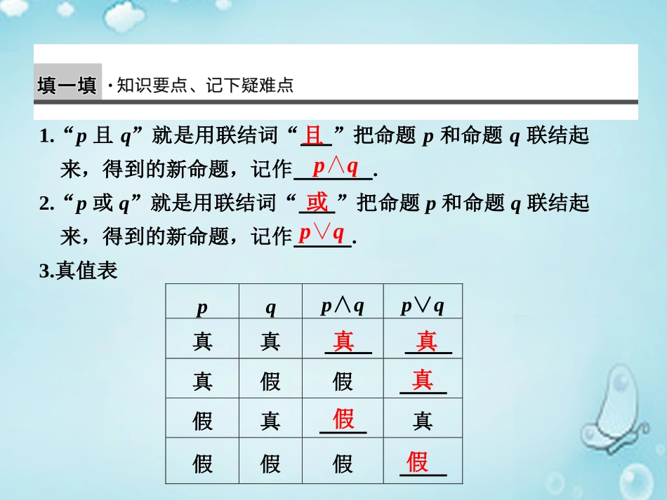 高中数学 且(and)、或(or)优质课件(选修1 1) 课件_第2页