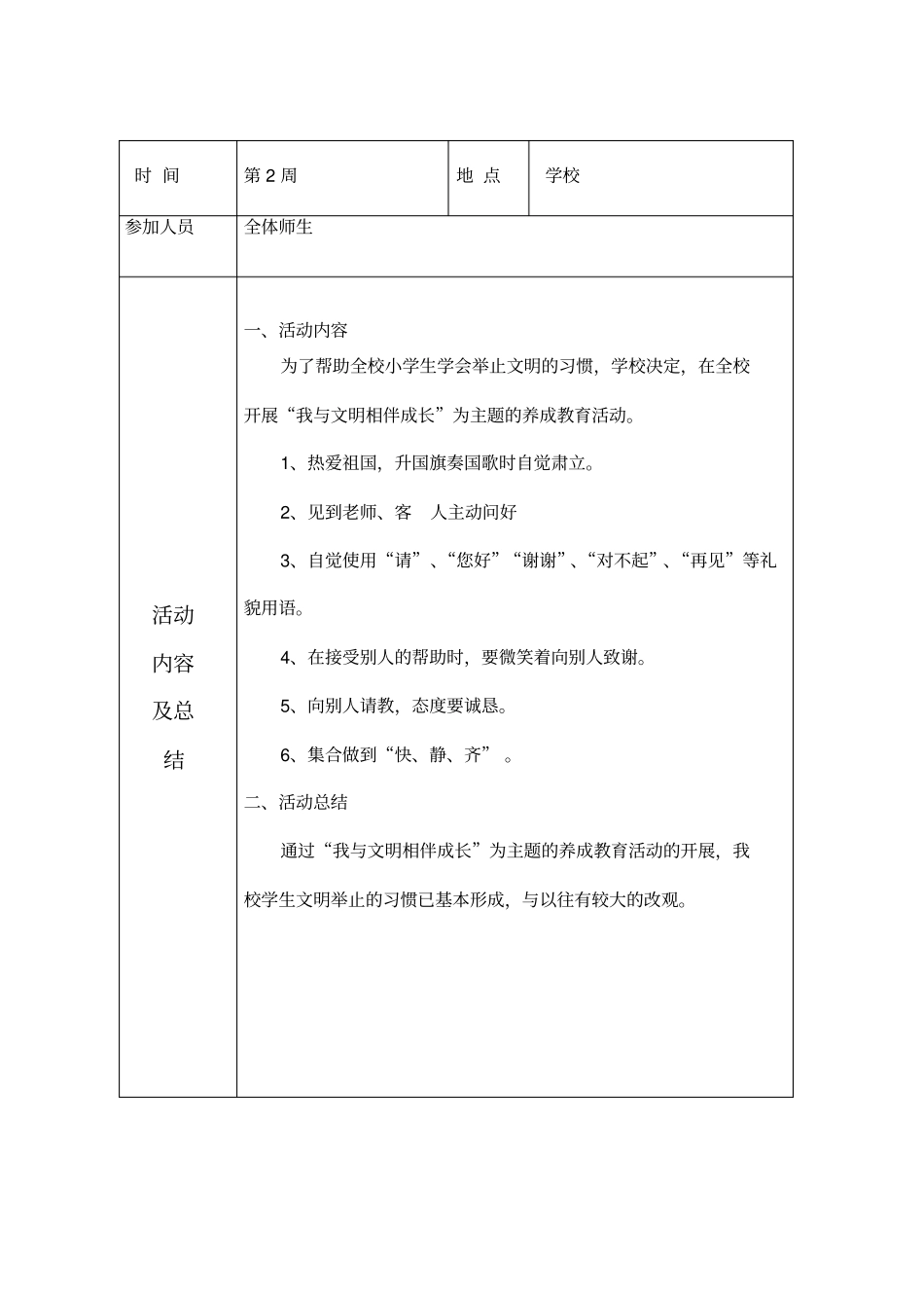 养成教育活动记录_第2页