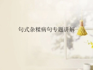 高中语文 句式杂糅病句专题讲解课件