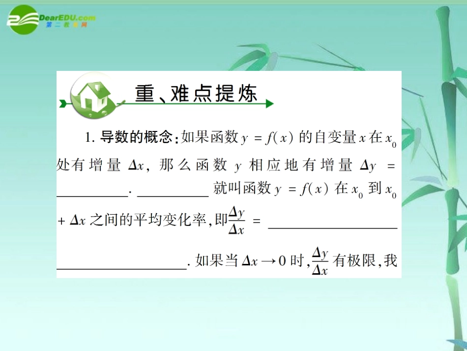 高考数学复习 第十四章 第一节导数课件_第3页