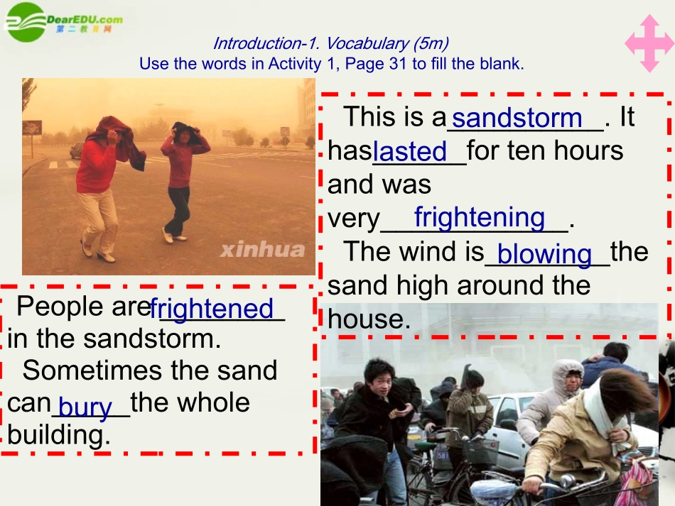 高中英语 Module4(Sandstorms in Asia)Introduction,Reading and Vocabulary课件4 外研版必修3 课件_第2页