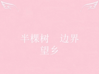 语文1.4.2.2半棵树边界望乡课件新人教选修中国诗歌散文欣赏 课件