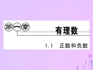 秋七年级数学上册 第一章 有理数 1.1 正数和负数讲解课件 (新版)新人教版 课件
