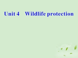 浙江省高考英语一轮复习 unit4 wildlife protection课件 新人教版 课件
