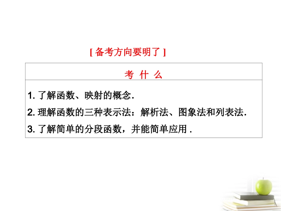 高考数学 第二章第一节函数及其表示课件 新人教A版 课件_第2页