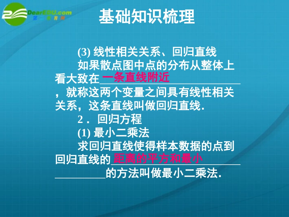 高考数学 13章3课时变量间的相关关系及统计案例课件 新人教A版 课件_第3页