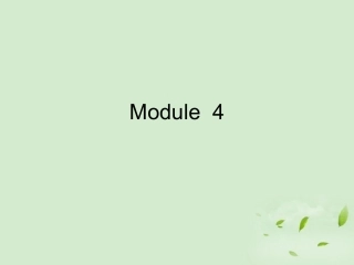 高中英语 Module4 Corner外研版必修1 课件