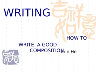 高中英语何的写作课件