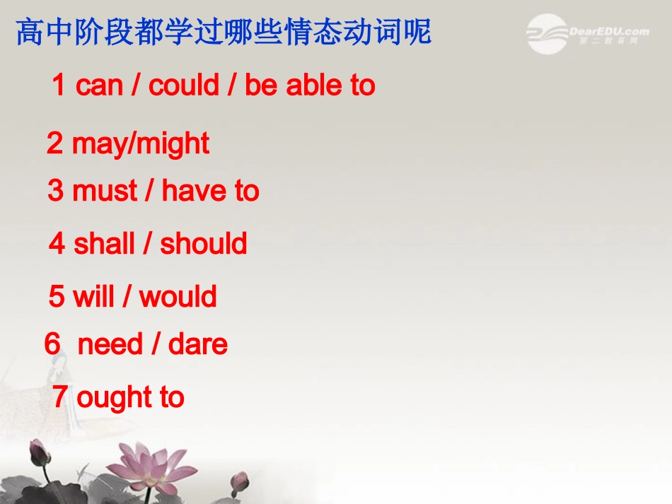 河南省新密一高高三英语语法专项复习 情态动词 课件_第3页