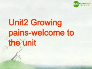 高中英语 unit2 growing pains-welcome课件 牛津译林版必修1 课件