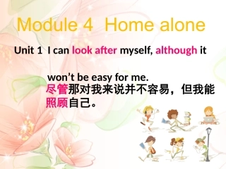 外研社九年级上册M4U1