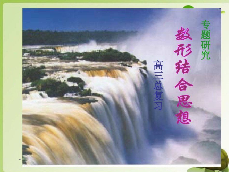 高三数学专题复习 数形结合思想课件_第1页