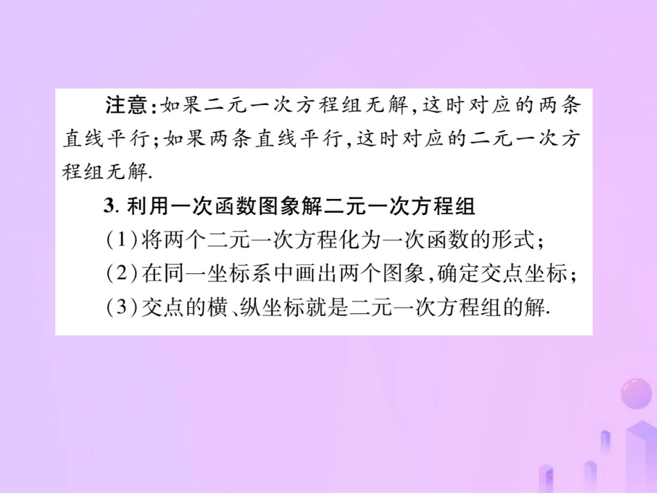 秋八年级数学上册 第五章 二元一次方程组 6 二元一次方程与一次函数作业课件 (新版)北师大版 课件_第3页
