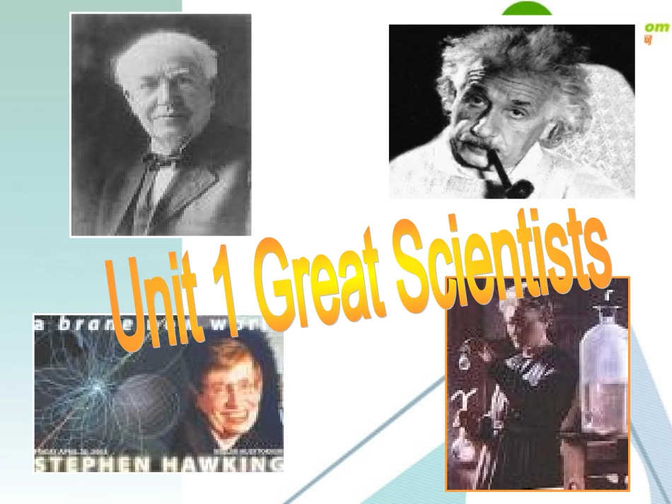 高中英语 14(Unit1 Great Scientist)课件 新人教版必修5 课件_第3页