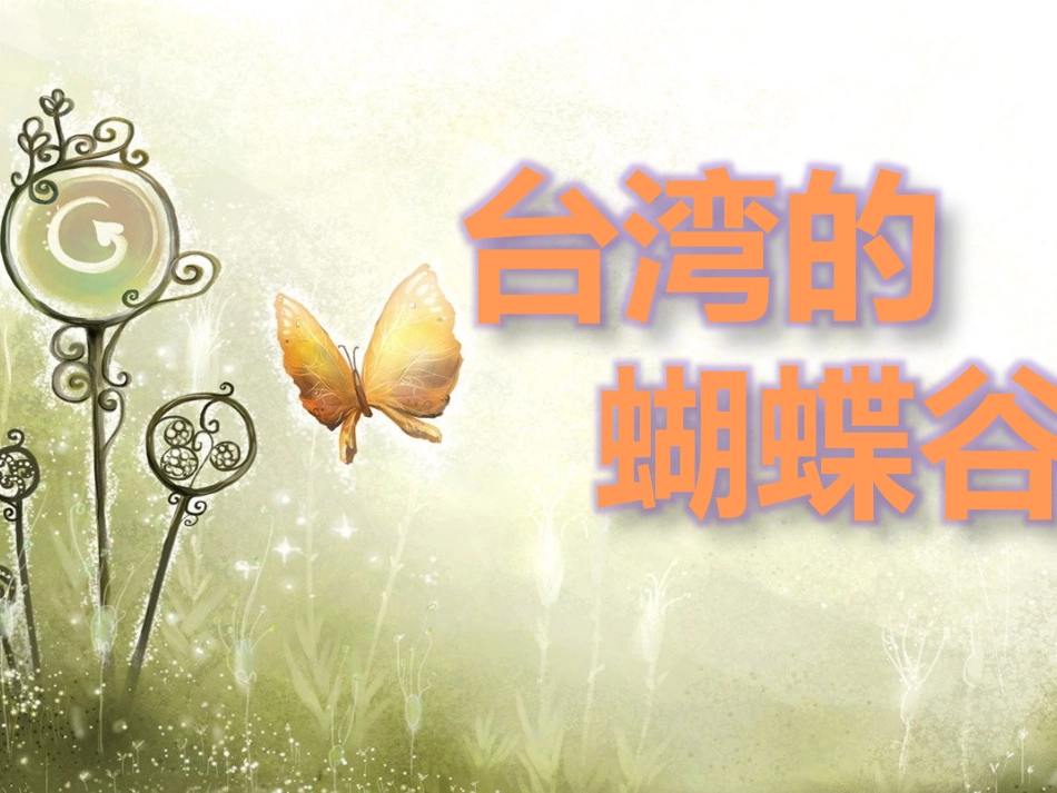 台湾的蝴蝶谷第一课时PPT_第1页