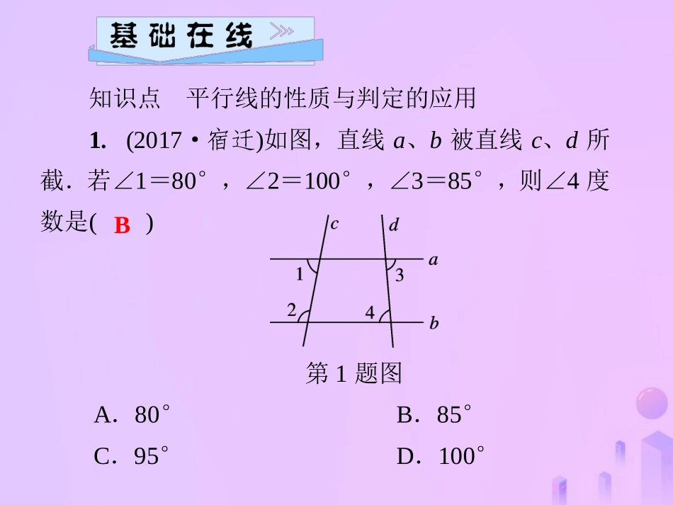 秋七年级数学上册 第5章 相交线与平行线 5.2 平行线 第4课时 平行线的性质与判定的应用课件 (新版)华东师大版 课件_第3页