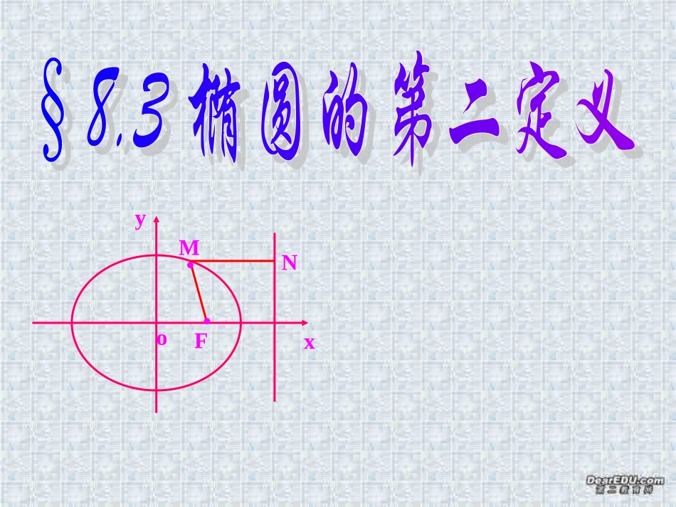 高二数学椭圆第二定义课件 人教版 课件_第1页
