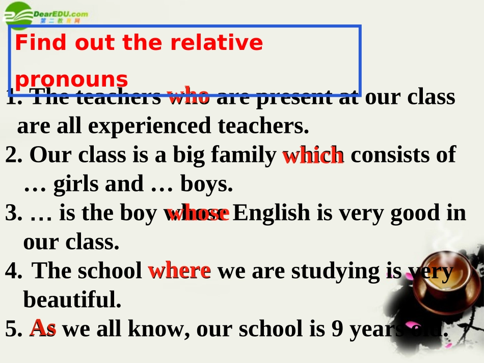 高中英语 Unit1(School life)Grammar and Usage课件6(28张PPT)译林牛津版必修1 课件_第3页