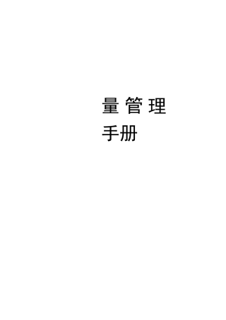 乙炔气厂质量管理手册