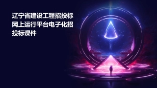 辽宁省建设工程招投标网上运行平台电子化招投标课件