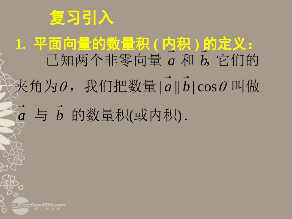 高一数学 242平面向量数量积的坐标表示、模、夹角课件_第3页
