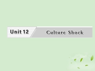 高考英语一轮复习 Unit12 Gulture Shock课件 北师大版必修4 课件