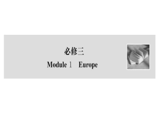 高考英语第一轮复习精品课件：必修三  Module 1  Europe外研社 课件