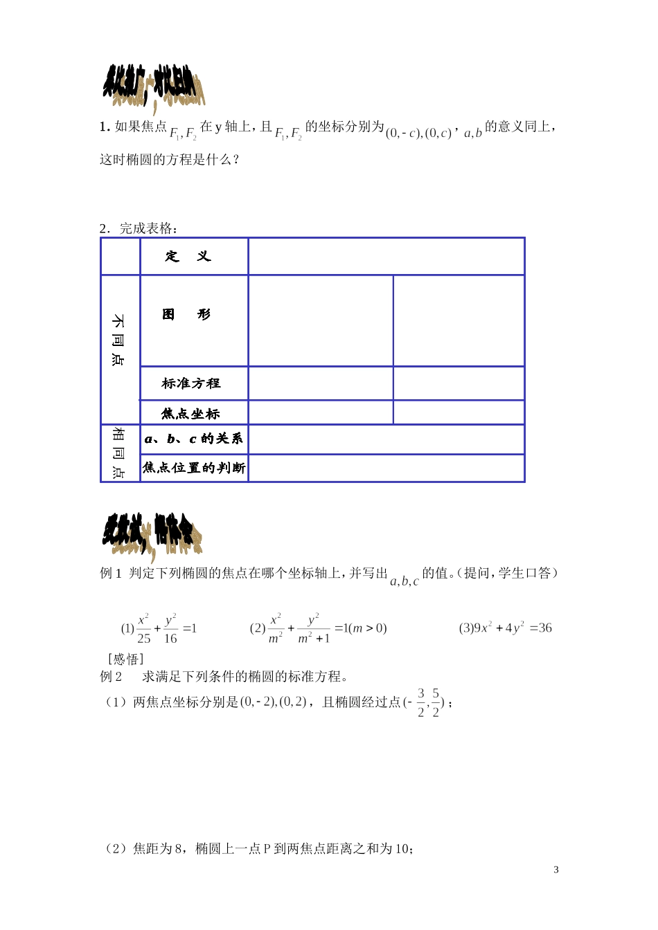 《椭圆》教学设计_第3页