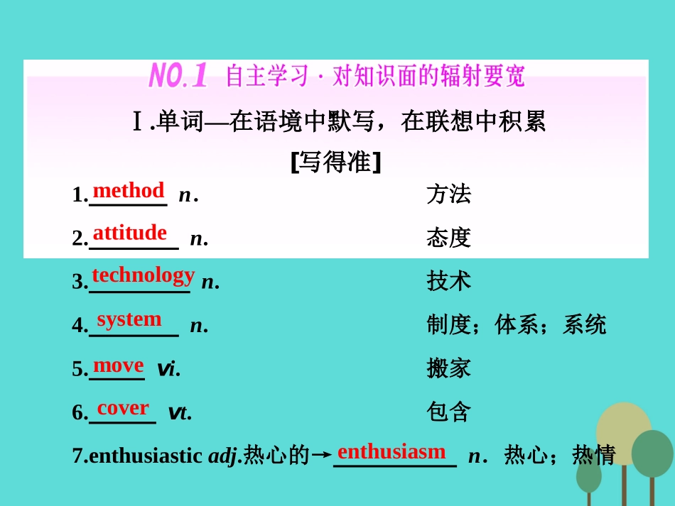 版高考英语大一轮复习 Module 1 My First Day at Senior High课件 外研版必修1 课件_第3页