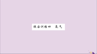 湖北省中考化学一轮复习 课后训练四 氧气习题课件