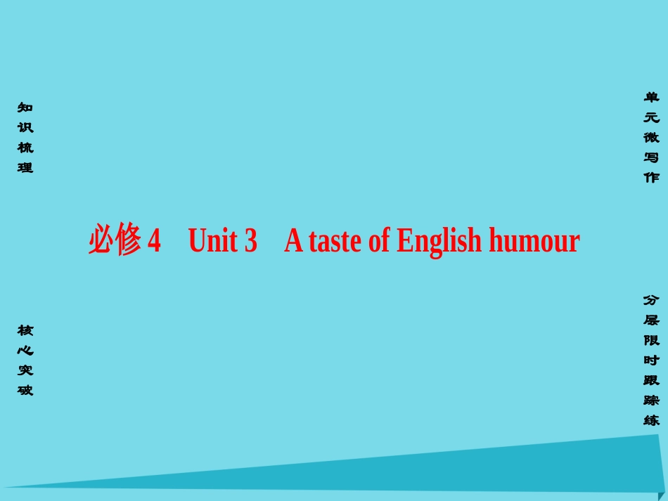 版高考英语一轮总复习 第一部分 基础知识解读 Unit 3 A taste of English humour课件 新人教版必修4 课件_第1页