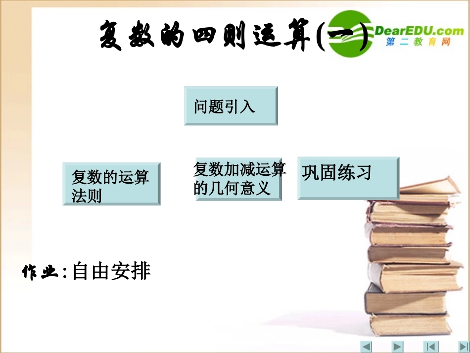 高中数学 复数的运算一课件 新人教A版选修2-2 课件_第1页