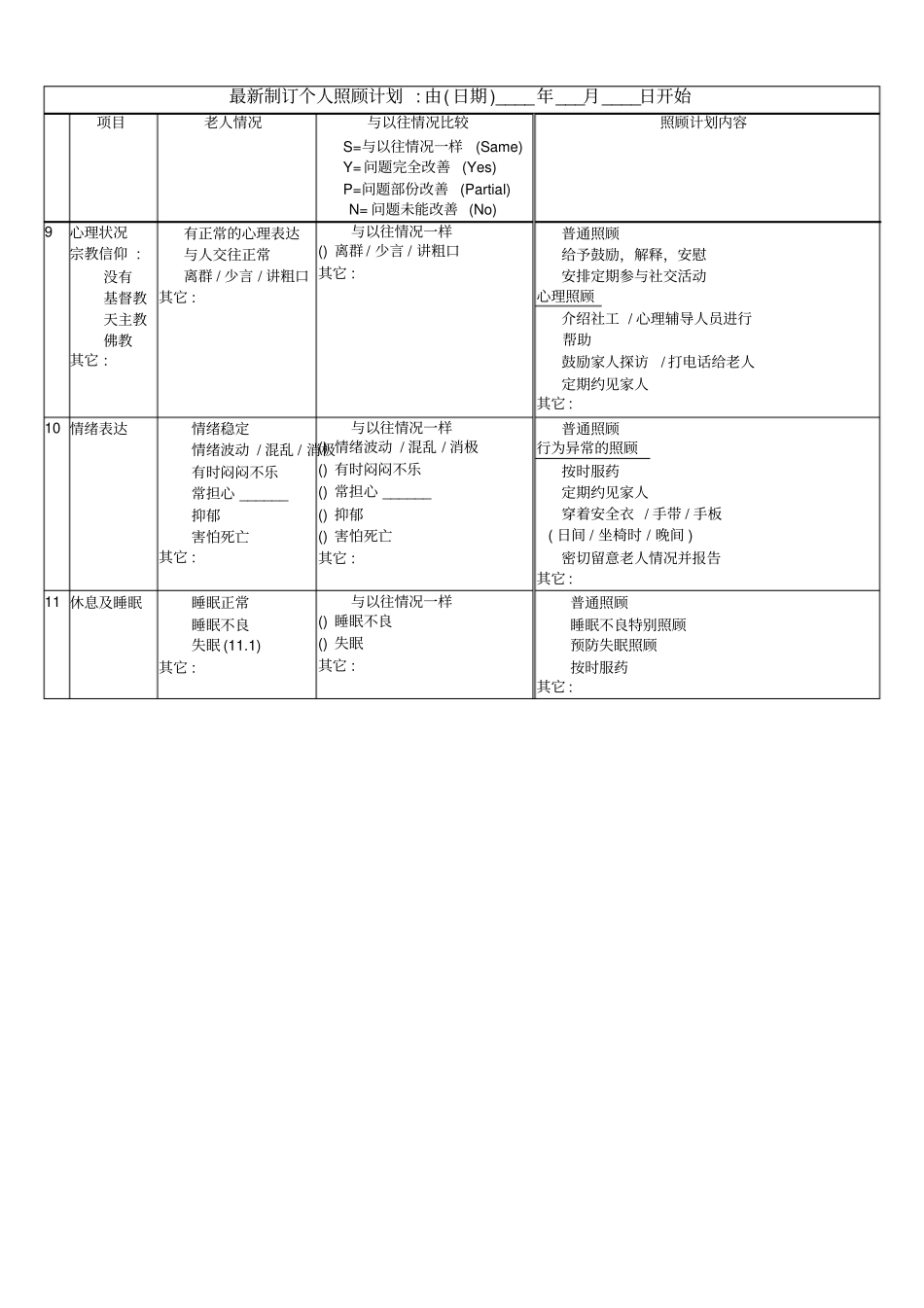 养老院老人状况定期评价_第3页