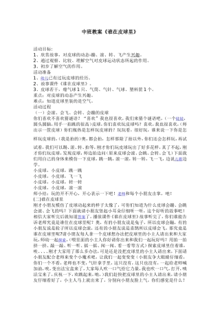 中班科学《谁在皮球里》